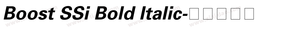 Boost SSi Bold Italic字体转换